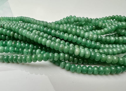 4x6 mm Natural Smooth Rondelle Shape Green Aventurine Gemstone Beads Genuine Green Aventurine Loose Beads 15 Inches Strand #4212