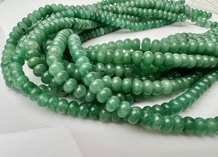 4x6 mm Natural Smooth Rondelle Shape Green Aventurine Gemstone Beads Genuine Green Aventurine Loose Beads 15 Inches Strand #4212