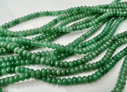 4x6 mm Natural Smooth Rondelle Shape Green Aventurine Gemstone Beads Genuine Green Aventurine Loose Beads 15 Inches Strand #4212