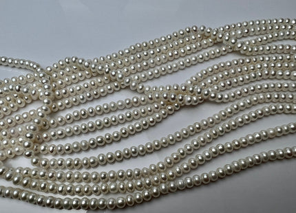 6mm 7mm AAA Natural White Potato Shape Freshwater Pearls Genuine High Luster Smooth Pearl White Freshwater Pearl Beads #P2305