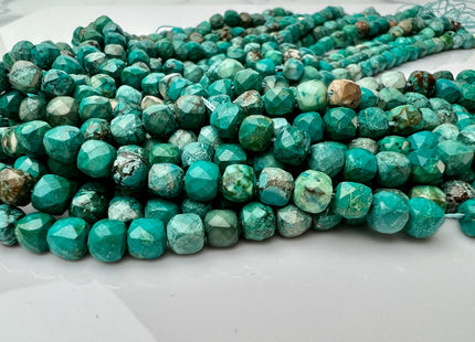 5mm 6mm Micro Faceted Cube Dice Square Shape Multi Blue Turquoise Blue Brown Color 15.5 Inches #4206