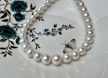 11.5-14mm AA Natural White Round Freshwater Pearls Genuine High Luster Natural Pearl Beads Lustrous Cultured Freshwater Pearls P2276