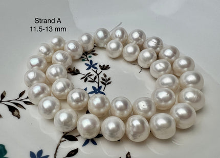 11-11.5mm AA Natural White Round Freshwater Pearls Genuine High Luster Natural Pearl Beads Lustrous Cultured Freshwater Pearls P2277