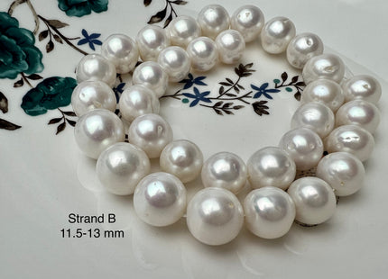 11-11.5mm AA Natural White Round Freshwater Pearls Genuine High Luster Natural Pearl Beads Lustrous Cultured Freshwater Pearls P2277