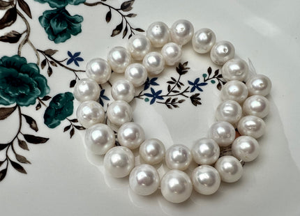 11-11.5mm AA Natural White Round Freshwater Pearls Genuine High Luster Natural Pearl Beads Lustrous Cultured Freshwater Pearls P2277