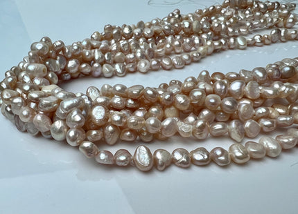 4-5 mm Natural Mauve Pink Potato Nugget Freshwater Pearl Beads Genuine Freshwater Pearls Tiny Mauve Nugget Cultured Seed Pearl Beads #P2283
