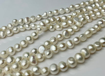 7-8 mm AA Natural White Nugget Freshwater Pearl Beads Genuine Natural Color Freshwater Nugget Pearls #1782