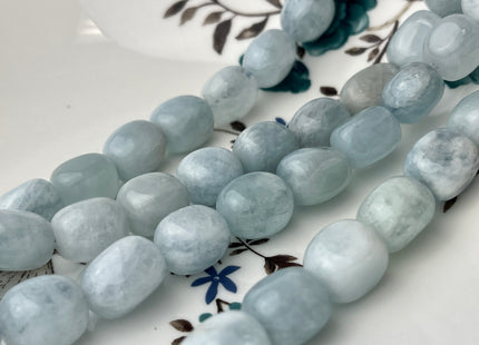 10x15 mm Natural Color Aquamarine Smooth Nugget Shape Natural Aquamarine Gemstone Limited Edition #2241