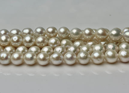 7mm 8.5mm AAA Natural White High Luster Baby Edison Baroque Freshwater Pearls Beads Genuine Freshwater Edison Pearls #1376