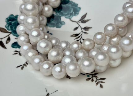 11.5-15 mm AAA Natural White Edison Freshwater Pearl Beads High Luster Genuine Top Quality Large Perfect Round Edison Pearls #P2328