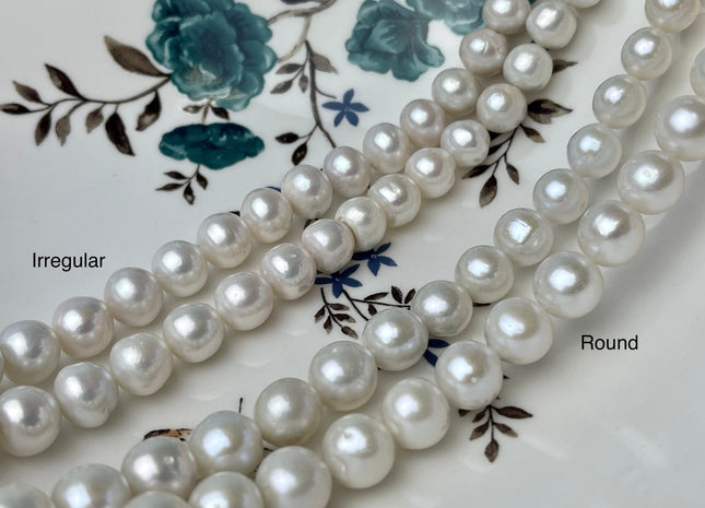10-11 mm AAA Natural White Edison Freshwater Pearl Beads High Luster Genuine Top Quality Perfect Round Edison Pearls #P2329