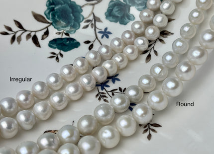 10-11 mm AAA Natural White Edison Freshwater Pearl Beads High Luster Genuine Top Quality Perfect Round Edison Pearls #P2329