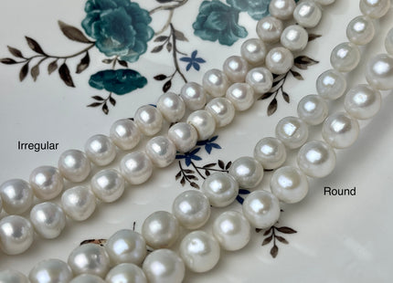10-11 mm AAA Natural White Edison Freshwater Pearl Beads High Luster Genuine Top Quality Perfect Round Edison Pearls #P2329