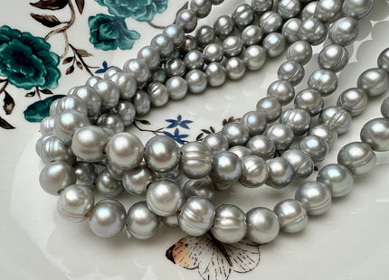 10 mm Large Hole Dark Gray Color Potato Freshwater Pearl Beads Hole Size 2.2 mm Large Hole Beads Large Hole Freshwater Pearls #P2289