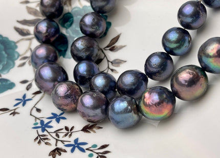 12-17.5mm Graduated Peacock Baroque/Edison/FlamingBall Freshwater Pearl Beads Genuine Freshwater Jumbo Baroque Pearl Beads #1049