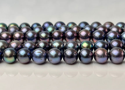 10-11 mm AAA Peacock Color Near Round Freshwater Pearl Beads Genuine High Luster Peacock Potato Freshwater Pearls #1689