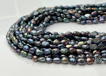 4-5 mm Peacock Color Potato Nugget Freshwater Pearl Beads Genuine Freshwater Pearls Tiny Peacock Nugget Cultured Seed Pearl Beads #P2315
