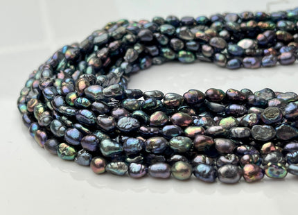 4-5 mm Peacock Color Potato Nugget Freshwater Pearl Beads Genuine Freshwater Pearls Tiny Peacock Nugget Cultured Seed Pearl Beads #P2315