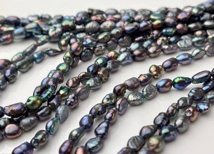 4-5 mm Peacock Color Potato Nugget Freshwater Pearl Beads Genuine Freshwater Pearls Tiny Peacock Nugget Cultured Seed Pearl Beads #P2315