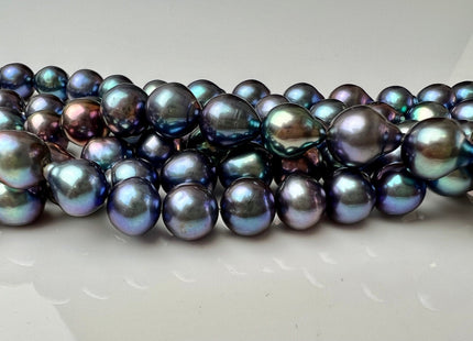 8-9 mm AAA Very Rare Rainbow Peacock Round Freshwater Quality Pearl Genuine Round Peacock Cultured Freshwater Pearls #P2254