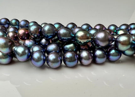 8-9 mm AAA Very Rare Rainbow Peacock Round Freshwater Quality Pearl Genuine Round Peacock Cultured Freshwater Pearls #P2254