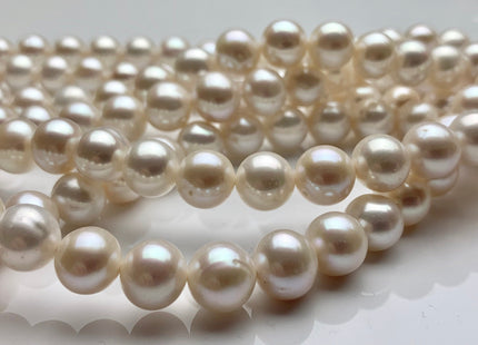 10mm AAA HalfStrand Large Hole Natural White Round Freshwater Pearl Hole Size 1.0mm 1.2mm 1.5mm 3.0mm Genuine Quality Pearl 20 Pieces #P1327