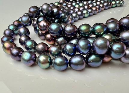 8-9 mm AAA Very Rare Rainbow Peacock Round Freshwater Quality Pearl Genuine Round Peacock Cultured Freshwater Pearls #P2254