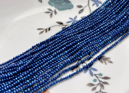 1.5-2 mm Electric Blue Tiny Freshwater Potato Pearls Genuine Freshwater Seed Electric Blue Color Pearl Beads #P2011