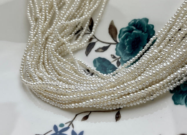1.5-2 mm AAA Tiny Natural White Freshwater Pearl Beads Seed Pearls Genuine High Luster Potato Pearl Beads Tiny Seed Pearls #P1864