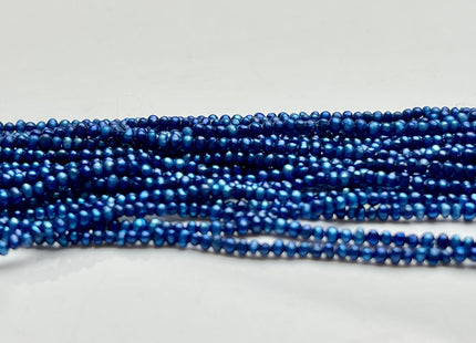 1.5-2 mm Electric Blue Tiny Freshwater Potato Pearls Genuine Freshwater Seed Electric Blue Color Pearl Beads #P2011