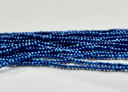 1.5-2 mm Electric Blue Tiny Freshwater Potato Pearls Genuine Freshwater Seed Electric Blue Color Pearl Beads #P2011