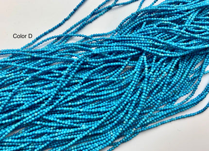 2mm Smooth Round Tiny Howlite Turquoise Color Beads Smooth Howlite Gemstone Beads #496
