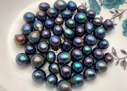 ONE Piece Rare AAA 10-15 mm Top Quality Peacock Color Half Drilled Baroque Freshwater Pearl Genuine Irregular Shape Edison Pearls #P1259
