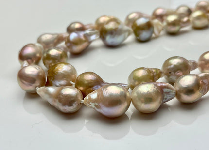 12x16-15x20 mm Natural Pink Color Baroque Freshwater Pearl Beads, Genuine Baroque Pearls, Natural Pink Color Freshwater Pearl Beads #1092