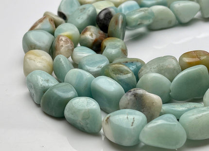 14-15x18-22 mm Natural Blue Brown Color Amazonite Gemstone Irregular Nugget Beads Genuine Amazonite Irregular Nugget Gemstone Beads #4021