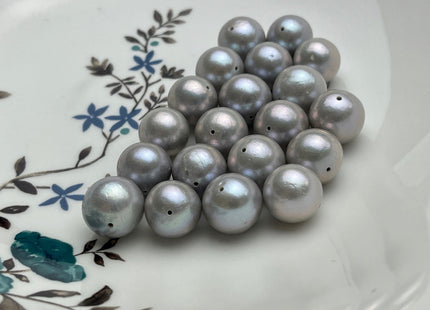 ONE Piece Rare AAAA 11.5-13 mm Top Quality High Luster Full Drilled Gray Color Edison Freshwater Pearls Genuine Cultured Edison Pearl #P1988