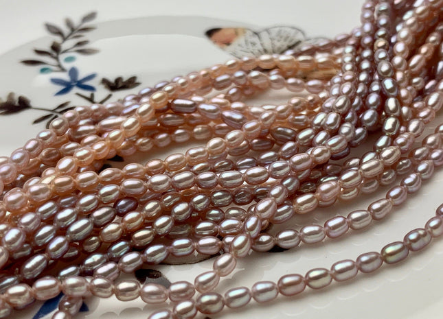 2x3-3.5mm AAA Natural Pink Rice Tiny Seed Freshwater Pearls High Luster Seed Freshwater Pearls Genuine Top Quality Pearls #P1552