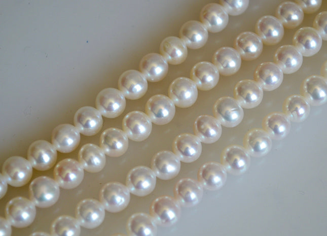 6-6.5mm AAA Natural Round Freshwater Pearls Genuine Natural Pearl Beads Lustrous Pearl #817