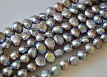 8-10mm Gray Pinkish Nugget Freshwater Pearl Beads Cultured Freshwater Pearls Genuine Natural Pearl #796
