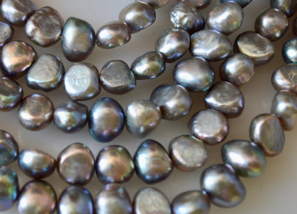 8-10mm Gray Pinkish Nugget Freshwater Pearl Beads Cultured Freshwater Pearls Genuine Natural Pearl #796