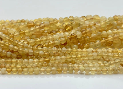 2mm 3mm 4mm AAA Natural Color Micro Faceted Round Tiny Yellow Opal Gemstone Beads Genuine Gemmy Yellow Color Quality Opal 15.5 Inches #3612