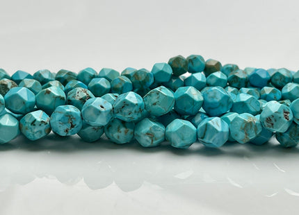 6mm 8mm Faceted Star Cut Multi Blue Brown Color Turquoise Gemstone Beads #4064