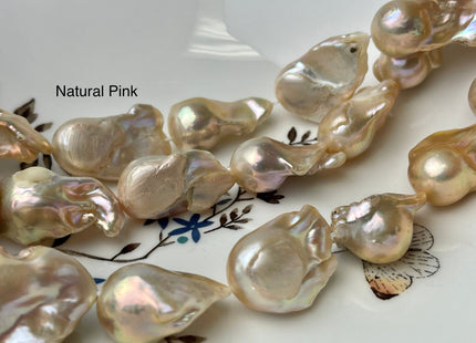 18x25 mm Natural Pink Freshwater Baroque Pearl Beads, Natural Pink Color Genuine Baroque Pearls B Grade #1260