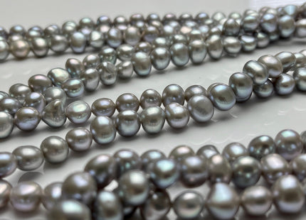 8 mm AAAA High Quality Potato Nugget Freshwater Pearl Beads Pinkish Gray Color High Luster Smooth Genuine Freshwater Pearls 54 Beads #P1911