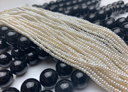 1.5x2-2.5 mm AAA Natural White OR Gray Tiny Freshwater Pearl Roundel/Button Shape Genuine Top Quality Freshwater Seed Pearl Beads #1119