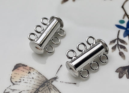 20 mm 925 Sterling Silver Layered Detangler Clasp Genuine 925 Sterling Silver Multi Strand Necklace Clasp Findings DIY Jewelry #10136