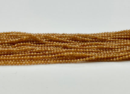 2 mm Faceted Round Tiny Orange Hessonite Garnet Gemstone Beads Genuine Natural Garnet Loose Beads 13 Inches Strand #4137