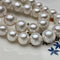 12-14mm Natural White Or Pink Half Strand Large Hole Freshwater Edison Pearl Beads Hole 1.5mm 2.2mm Genuine Extra Shiny Baroque Pearls #730