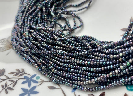 WHOLESALE 2mm Or 2.5-3mm Tiny Seed Pearl Beads Peacock Color Small Potato Freshwater Pearls Genuine Freshwater Pearl Seed Pearls #P1338