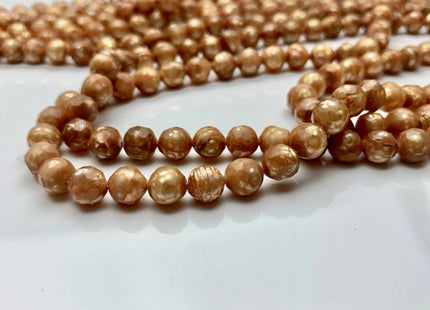 6 mm Rare Faceted Champagne Color Potato Freshwater Pearl Beads Genuine Faceted Freshwater Pearls #1771